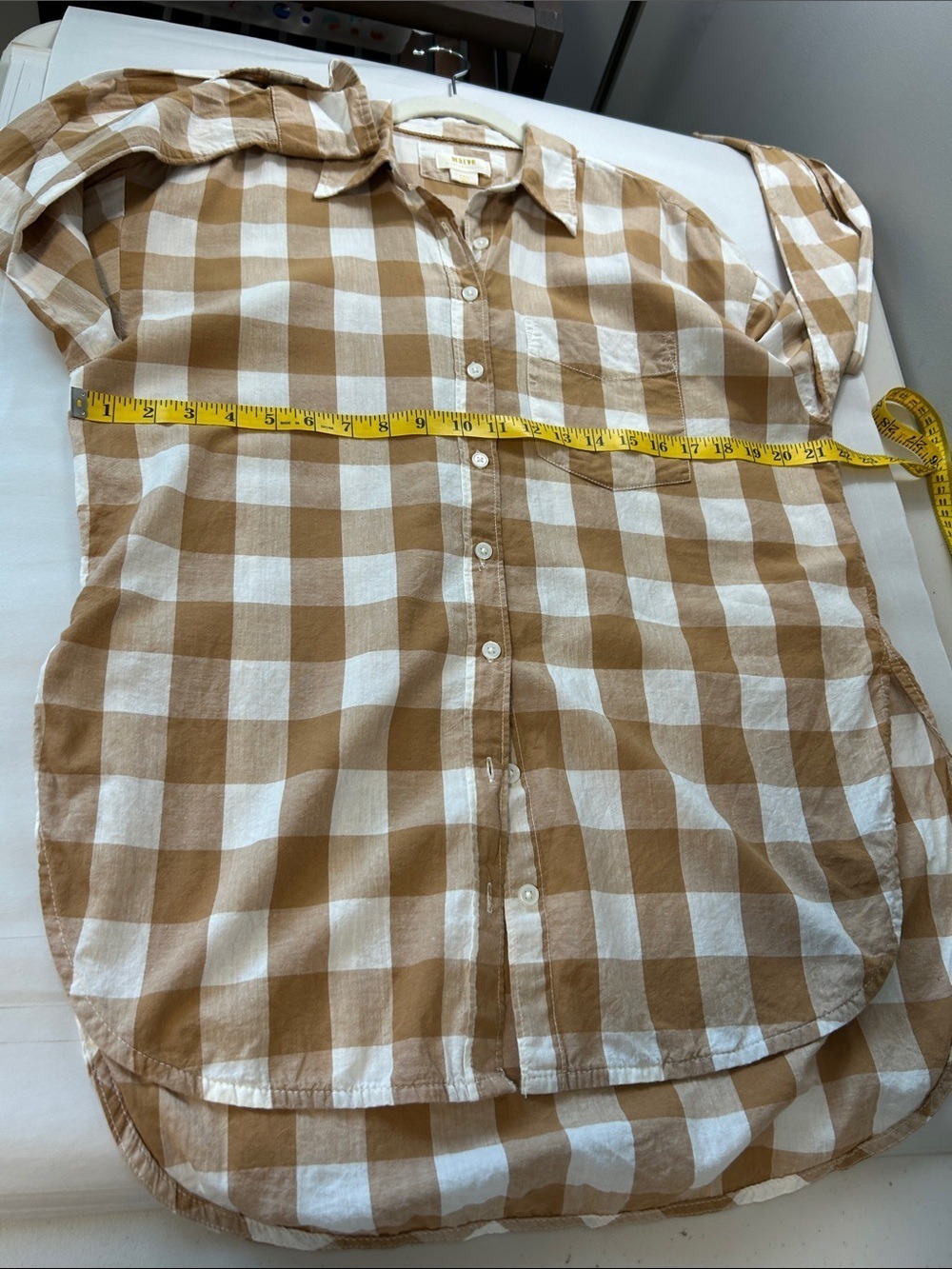Anthropologie Maeve Bennet Button Down Oversized Buffalo Check Shirt - Picture 8 of 12